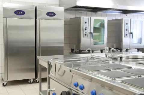 Professional kitchen with new equipment provided by restaurant equipment financing