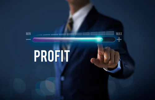 Profit growth, increase profit, raise profit or business growth concept